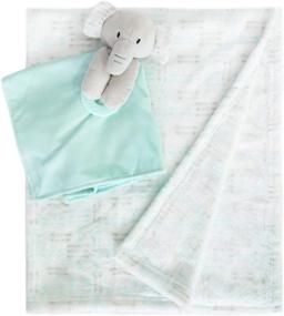 img 4 attached to 🐘 Blue Elephant Baby Blanket Plush Fleece: Snuggler Stuffed Animal Lovey with Security Blanket for Boys and Girls