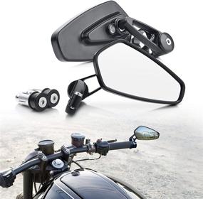 img 4 attached to Зеркала для бокового обзора Bumbee Motorcycle Bar End Mirrors - Черное зеркало заднего вида для Honda GROM MSX125 CB500F Z125 pro-Z650 Z750 Z800 Z900 MT-03 MT-07 FZ-07 MT-09 FZ-09 MT-10 FZ-10 MT-25 FZ6 FZ8 FZ6R0