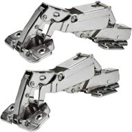 🚪 tambee 175 degree hinges for frameless cabinet doors - concealed hydraulic adjustable mounting hinges with soft closing - nickel-plated steel buffer dampers - wardrobe hinges (1 pair, full overlay) logo