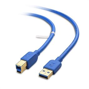img 4 attached to Cable Matters Blue 3 ft Short USB 3.0 Cable - Enhanced A to B USB 3.0 Cable