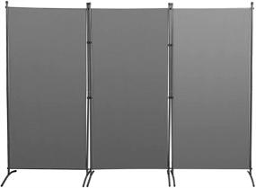 img 1 attached to 🧡 YASRKML 3 Panel Partition Room Dividers: Versatile Privacy Screen for Office & Living Room