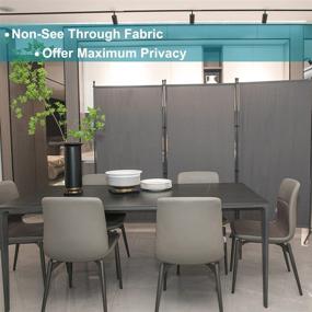 img 3 attached to 🧡 YASRKML 3 Panel Partition Room Dividers: Versatile Privacy Screen for Office & Living Room