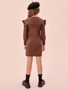 img 2 attached to 🍑 Danna Belle Apricot Sweater Sleeve Girls' Clothing and Dresses