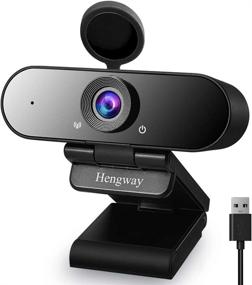 img 4 attached to 🎥 Full HD 1080P Webcam with Stereo Microphone and Privacy Cover, USB Terminal, 110 ° Wide-Angle - Ideal for Conferencing, Distance Learning, Meeting, Video Chatting, Calling, Team Gaming, and More (Black)