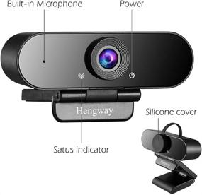 img 3 attached to 🎥 Full HD 1080P Webcam with Stereo Microphone and Privacy Cover, USB Terminal, 110 ° Wide-Angle - Ideal for Conferencing, Distance Learning, Meeting, Video Chatting, Calling, Team Gaming, and More (Black)