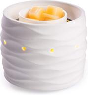 🌬️ whisper quiet fan fragrance warmer - candle warmers etc. illuminaire harmony circulates scent from scented candle wax melts and tarts for complete room freshening in white логотип