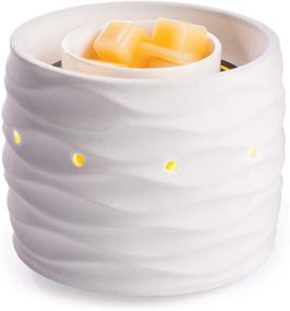 img 4 attached to 🌬️ Whisper Quiet Fan Fragrance Warmer - Candle Warmers Etc. Illuminaire Harmony Circulates Scent from Scented Candle Wax Melts and Tarts for Complete Room Freshening in White