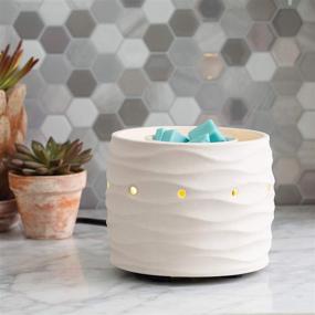 img 2 attached to 🌬️ Whisper Quiet Fan Fragrance Warmer - Candle Warmers Etc. Illuminaire Harmony Circulates Scent from Scented Candle Wax Melts and Tarts for Complete Room Freshening in White