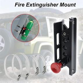 img 1 attached to 🔥 SuLokiy Universal Quick Release Roll Bar Fire Extinguisher Mount: Premium 6061-T6 Billet Aluminum Bracket for Jeep Wrangler UTV Polaris RZR Ranger Can-Am Maverick ATV