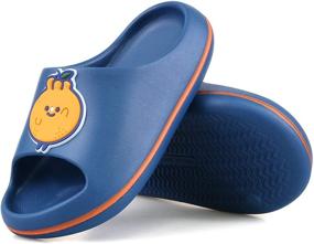 img 4 attached to Enhance Safety with Boys' Anti Slip Slippers, Slides, and Sandals for Shower and Beyond!