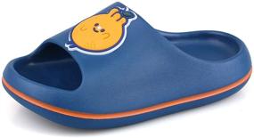 img 1 attached to Enhance Safety with Boys' Anti Slip Slippers, Slides, and Sandals for Shower and Beyond!