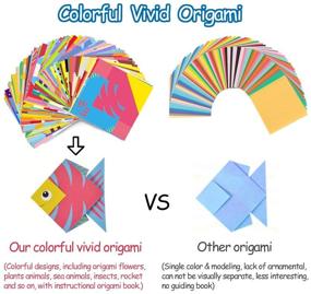 img 2 attached to 🎨 Colorful Origami Paper for Kids - Origami Kit with 118 Double-Sided 6 Inch Sheets, Includes 54 Project Ideas and 55-Page Guide Book - Perfect for Craft Lessons, Beginners, and Children's Gifts