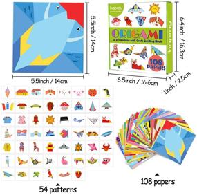 img 3 attached to 🎨 Colorful Origami Paper for Kids - Origami Kit with 118 Double-Sided 6 Inch Sheets, Includes 54 Project Ideas and 55-Page Guide Book - Perfect for Craft Lessons, Beginners, and Children's Gifts