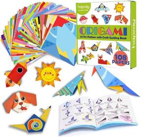 img 4 attached to 🎨 Colorful Origami Paper for Kids - Origami Kit with 118 Double-Sided 6 Inch Sheets, Includes 54 Project Ideas and 55-Page Guide Book - Perfect for Craft Lessons, Beginners, and Children's Gifts