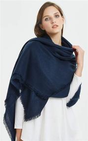 img 2 attached to 🧣 VIVIAN VINCENT Classic Luxurious Blanket: A Must-Have Accessory for Women's Scarves & Wraps