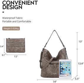 img 3 attached to 👜 Large Leather Ladies Hobo Bag: Fashion Handbag Wallet Shoulder Bag for Women