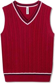 img 4 attached to 👕 BOBOYOYO Boys Sweaters Vest: Premium 100% Cotton Cable Knits for Boys & Girls Size 3-14 Years - Ideal for School Uniforms
