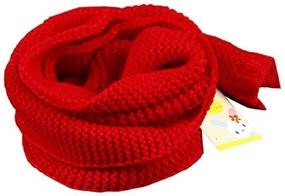 img 3 attached to 🧣 Милые вязаные модные детские шарфики для девочек - Аксессуары Долорес