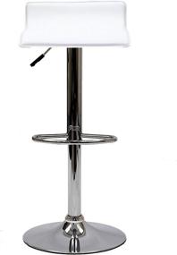 img 2 attached to 🪑 Modway Gloria Vintage Modern Swivel Bar Stool in White – Faux Leather Upholstery for Stylish Comfort