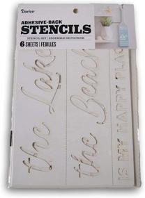 img 1 attached to Adhesive Back Beach and Lake Stencil Set - 6 Sheets - 6 x 8 Inches - Perfect for Multi-Media Projects