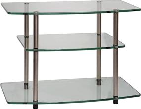 img 3 attached to Convenience Concepts Designs2Go Classic Glass TV Stand: Perfect Blend of Style and Functionality