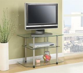 img 1 attached to Convenience Concepts Designs2Go Classic Glass TV Stand: Perfect Blend of Style and Functionality