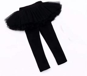 img 1 attached to 🩲 Footless Leggings Pantskirt for Girls - Face Dream Clothing and Leggings