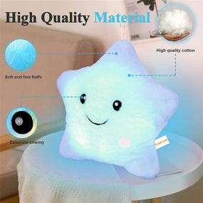 img 1 attached to 🌟 Cute LED Night Light Up Throw Pillow Inserts Star