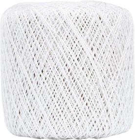 img 2 attached to 🧶 White/Pearl Coats Metallic Crochet Thread, Size 10, for Crochet Projects
