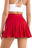 🎾 pleated tennis skirts for women: high waisted golf skirt with pocket, 2 in 1 athletic running shorts skirt – activewear логотип