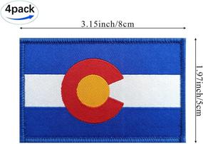 img 2 attached to 🏔️ QQSD 4 Pack Colorado Flag Patch: Show Your Pride with Tactical States Flags for Clothes, Hats & Team Gear