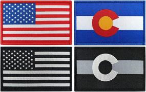 img 4 attached to 🏔️ QQSD 4 Pack Colorado Flag Patch: Show Your Pride with Tactical States Flags for Clothes, Hats & Team Gear