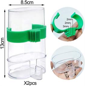 img 3 attached to 🐦 2-Pack Automatic Bird Water Food Feeder Dispenser Bottles for Hamster, Parrot, Parakeet, Small Birds - Convenient Drinker and Feeder Accessory for Bird Cages