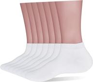 🧦 men's low cut running socks, 100% cotton ankle socks, size 6-9, pack of 7 логотип