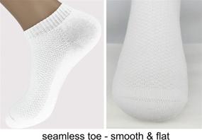 img 1 attached to 🧦 Men's Low Cut Running Socks, 100% Cotton Ankle Socks, Size 6-9, Pack of 7