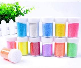 img 1 attached to 💎 Premium 12-Color Fine Slime Glitter (15g/Jar) - Versatile Glitter Powder for Arts, Crafts, Scrapbooking, Jewelry Making, Wedding Decorations, Body, Face, Nails, Slime Sequin