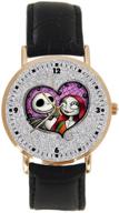 stylish sports leather gold watch for men and women - custom design - the nightmare before christmas - ideal gift logo