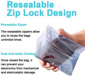 img 2 attached to 📦 High-Quality 50Pcs Premium Antistatic Resealable Bag: Ideal for SSD HDD and Other Electronic Devices (Assorted Sizes)