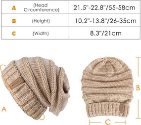 img 1 attached to 🧣 FURTALK Oversized Knitted Winter Slouchy Beanie Hat 2 PCS Pack - Unisex Crochet Cable Ski Cap Baggy Slouch Hats for Women Men