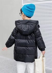 img 1 attached to 🧥 VtuAOL Quilted Down Puffer Parka Jacket with Hood: Perfect Warm Coat for Boys and Girls