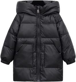 img 4 attached to 🧥 VtuAOL Quilted Down Puffer Parka Jacket with Hood: Perfect Warm Coat for Boys and Girls