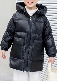 img 2 attached to 🧥 VtuAOL Quilted Down Puffer Parka Jacket with Hood: Perfect Warm Coat for Boys and Girls