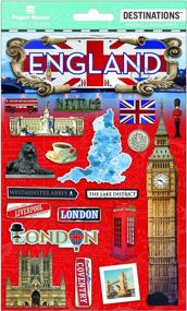 img 1 attached to Enhance Your Travel Scrapbooks with Paper House Productions Travel England 2D Stickers, 3-Pack!