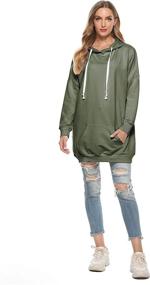 img 1 attached to Famulily Womens Oversized Hoodie: Long Hooded Tunic Sweatshirt with Pockets - Stylish and Functional!