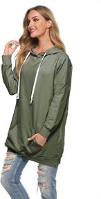 img 2 attached to Famulily Womens Oversized Hoodie: Long Hooded Tunic Sweatshirt with Pockets - Stylish and Functional!