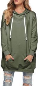 img 4 attached to Famulily Womens Oversized Hoodie: Long Hooded Tunic Sweatshirt with Pockets - Stylish and Functional!