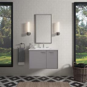 img 1 attached to 🚪 30-Inch Jute Vanity in Mohair Grey, Solid Wood by KOHLER - K-99541-R-1WT