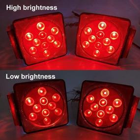 img 1 attached to 🚦 Top-Rated NOVALITE LED Waterproof Trailer Tail Lights Kit: Submersible, Universal for Truck RV Pickup Bus Towing Vehicle - DC12V