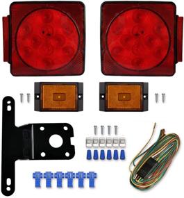 img 4 attached to 🚦 Top-Rated NOVALITE LED Waterproof Trailer Tail Lights Kit: Submersible, Universal for Truck RV Pickup Bus Towing Vehicle - DC12V