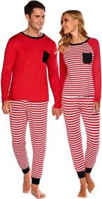 img 4 attached to Hotouch Christmas Family Sleeve Pajamas Women's Clothing for Lingerie, Sleep & Lounge